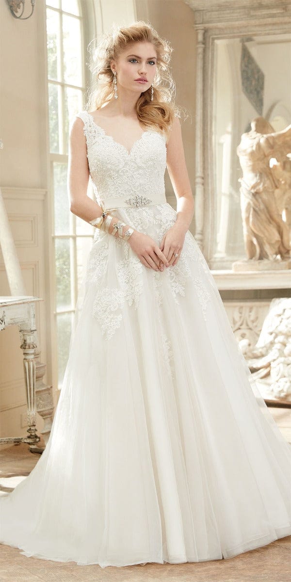wedding dress with capped sleeves